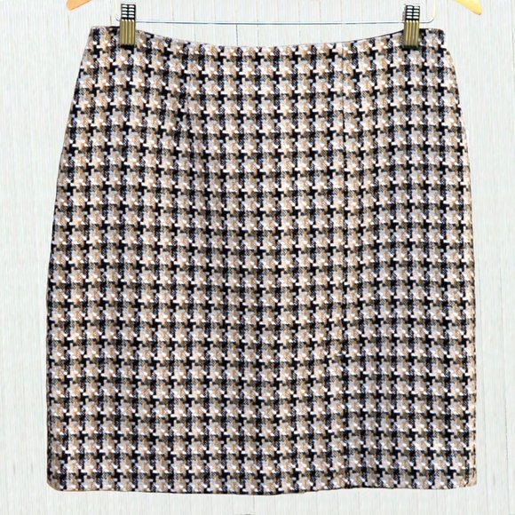 Caslon Dresses & Skirts - Nordstrom Brown Wool Blend Multicolor Pencil Mini Skirt in Brown Tan